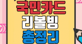 국민카드 리볼빙 이용후기 및 사례 정리